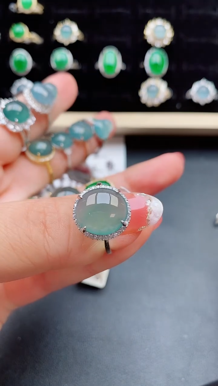 【闪购商品】翡翠戒指银S925镶嵌11111