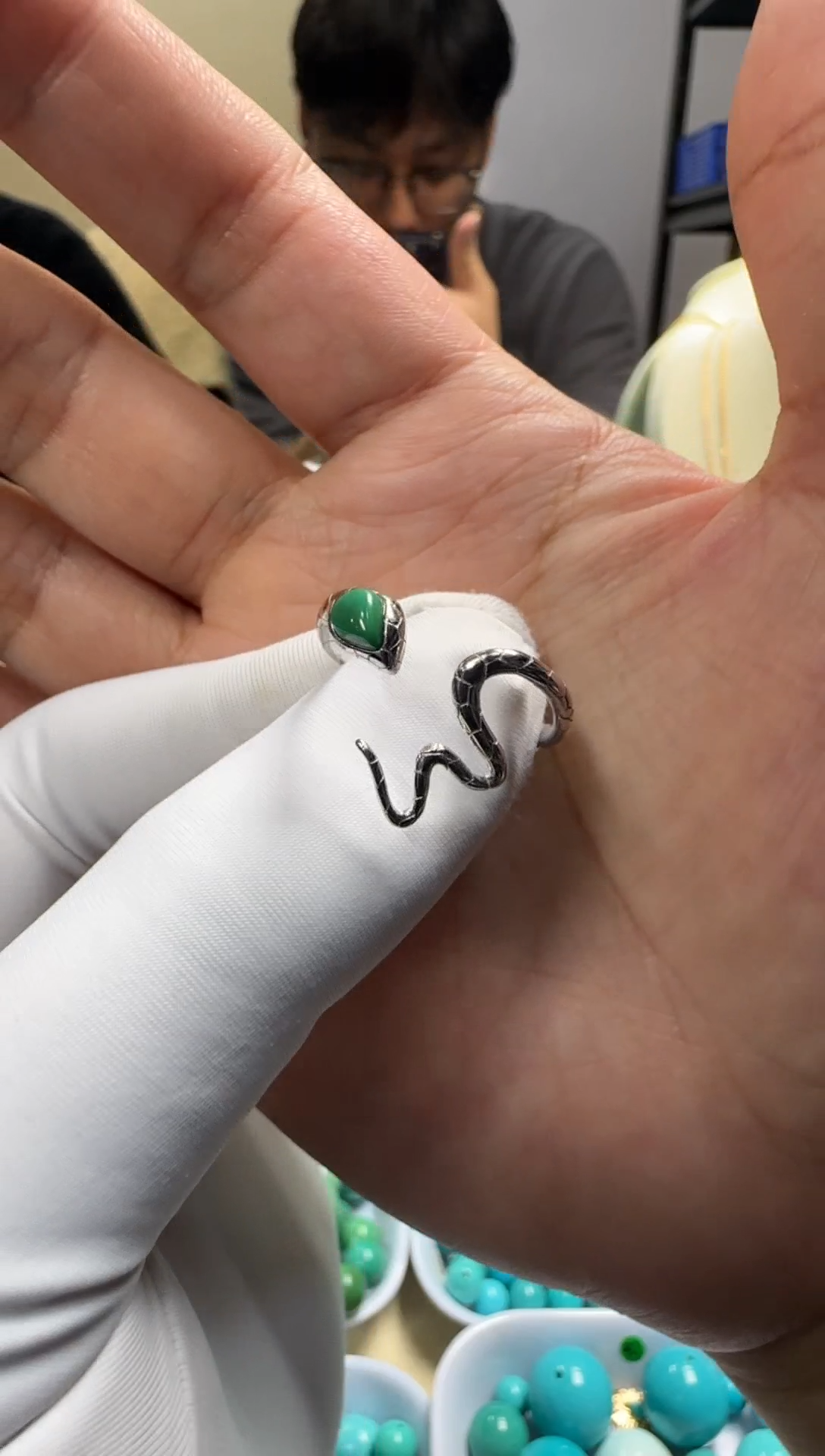 【闪购商品】绿松石戒指银S925镶嵌戒指