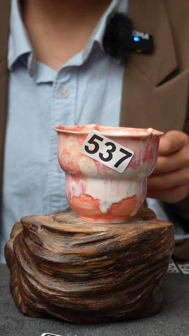 杯子陶537景德镇手创颜色釉杯（食品级）带冰裂纹
