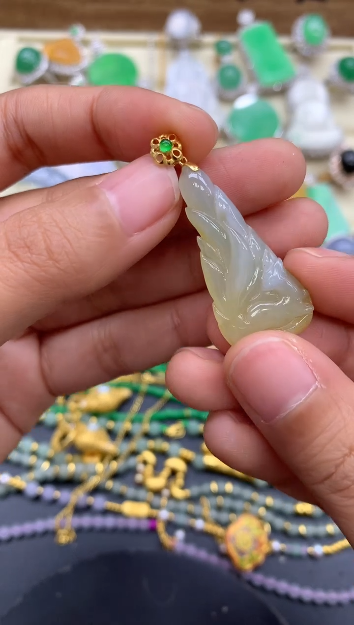 【闪购商品】翡翠颈饰18K金镶嵌201-中国好珍宝