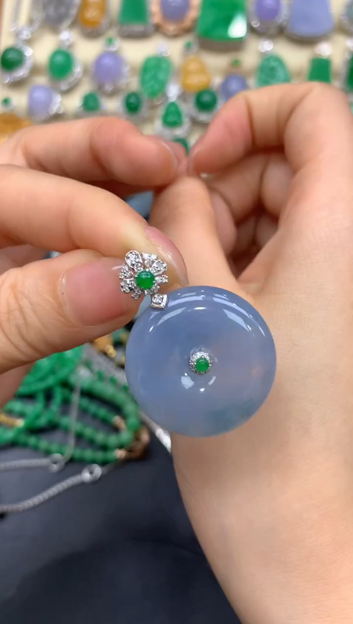 【闪购商品】翡翠颈饰18K金镶嵌494-中国好珍宝