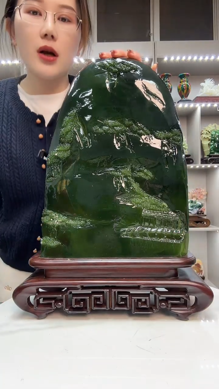 石材天然石材家居摆件办公室客厅玄关高档摆件