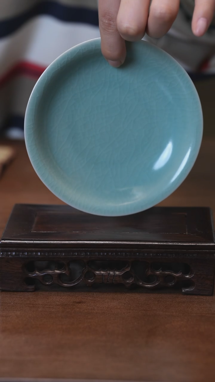 【闪购商品】Y宝丰宋官窑原产地汝瓷小盘子