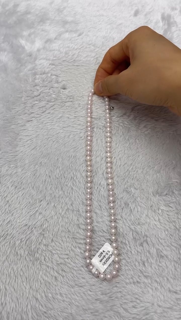 海水珍珠银S925镶嵌项链AK5.5-6mm