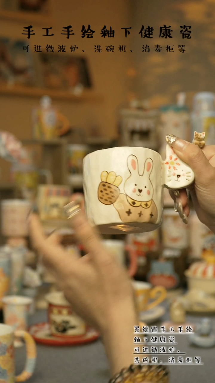 【闪购商品】杯景德镇高温釉下彩陶瓷&A766