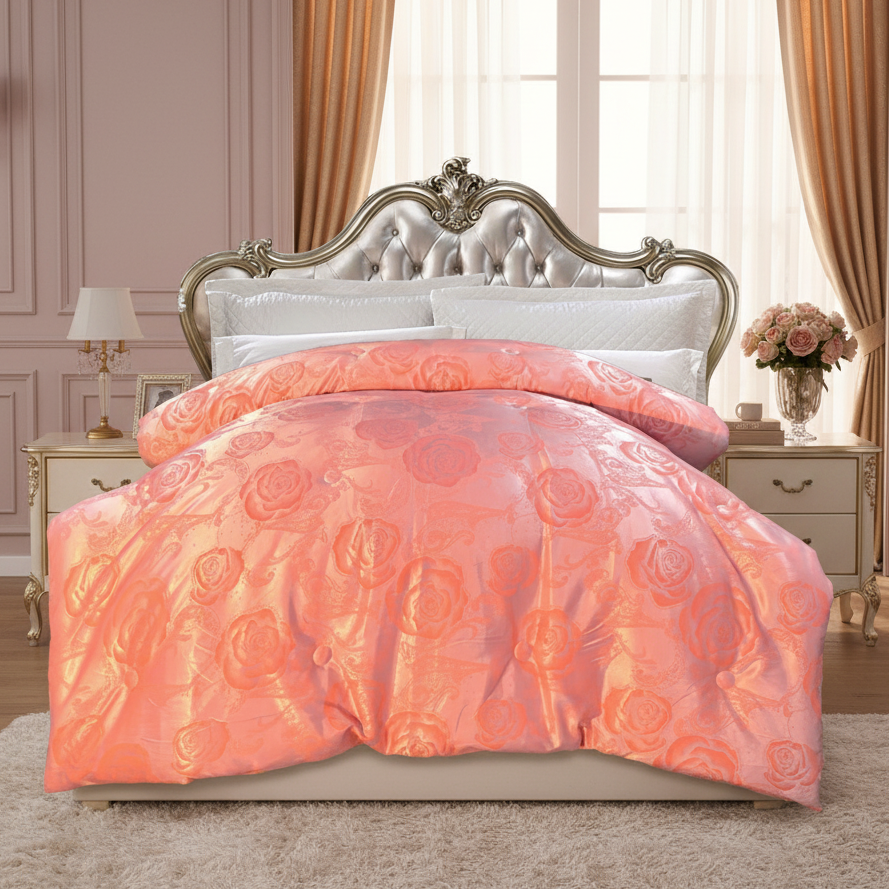 【重约8斤】高奢欧式提花冬被加厚保暖被子被芯-玫瑰之约