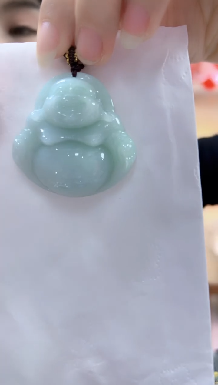 翡翠未镶嵌颈饰孤品佛公宽46厚13高45