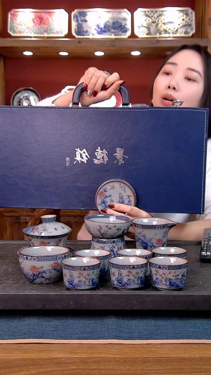 礼盒款11件套 老陶泥开片纹陶瓷茶具