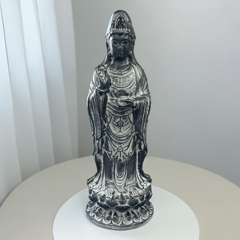石昌盛（工厂直营）山西青石整石雕刻观自在摆件