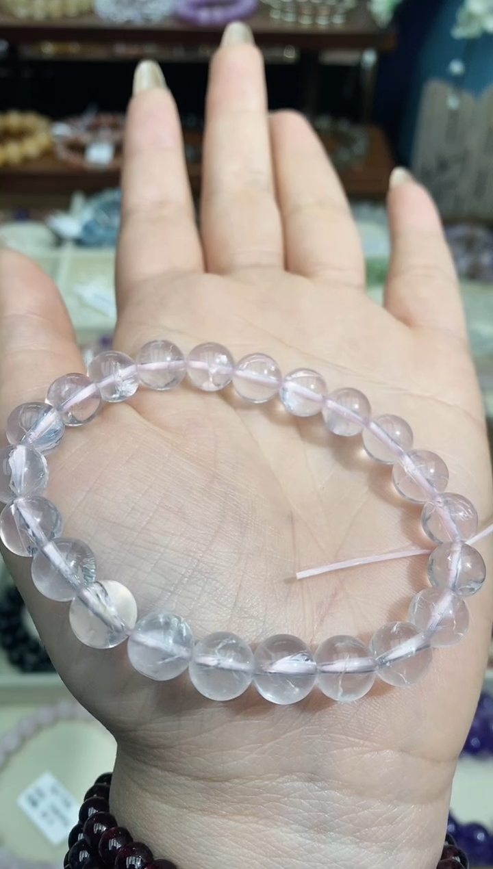 【闪购商品】芙蓉石手串未镶嵌粉阿塞手串9mm