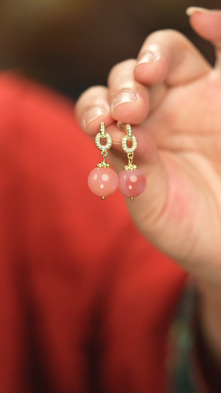 【闪购商品】玛瑙/玉髓耳钉合金新款/