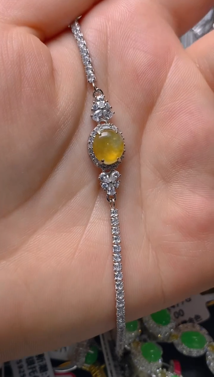 银S925镶嵌戒指翡翠百内无证书