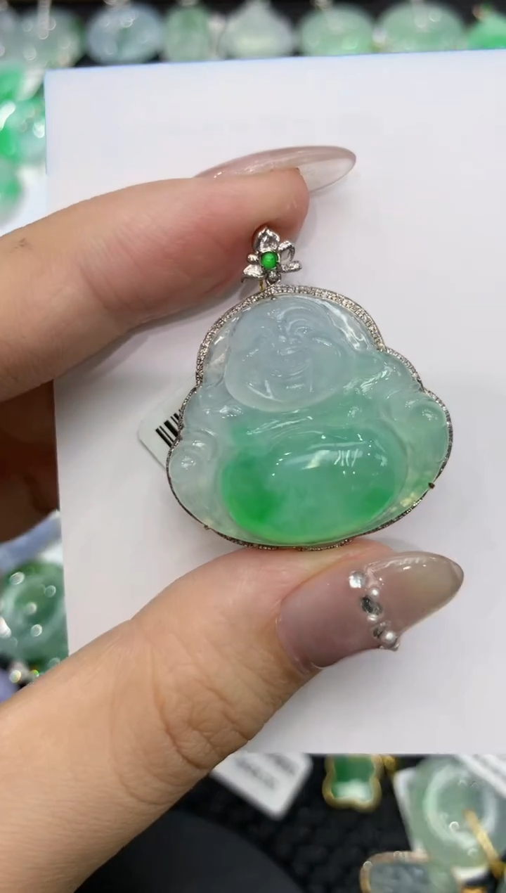 【闪购商品】翡翠颈饰18K金镶嵌222222222