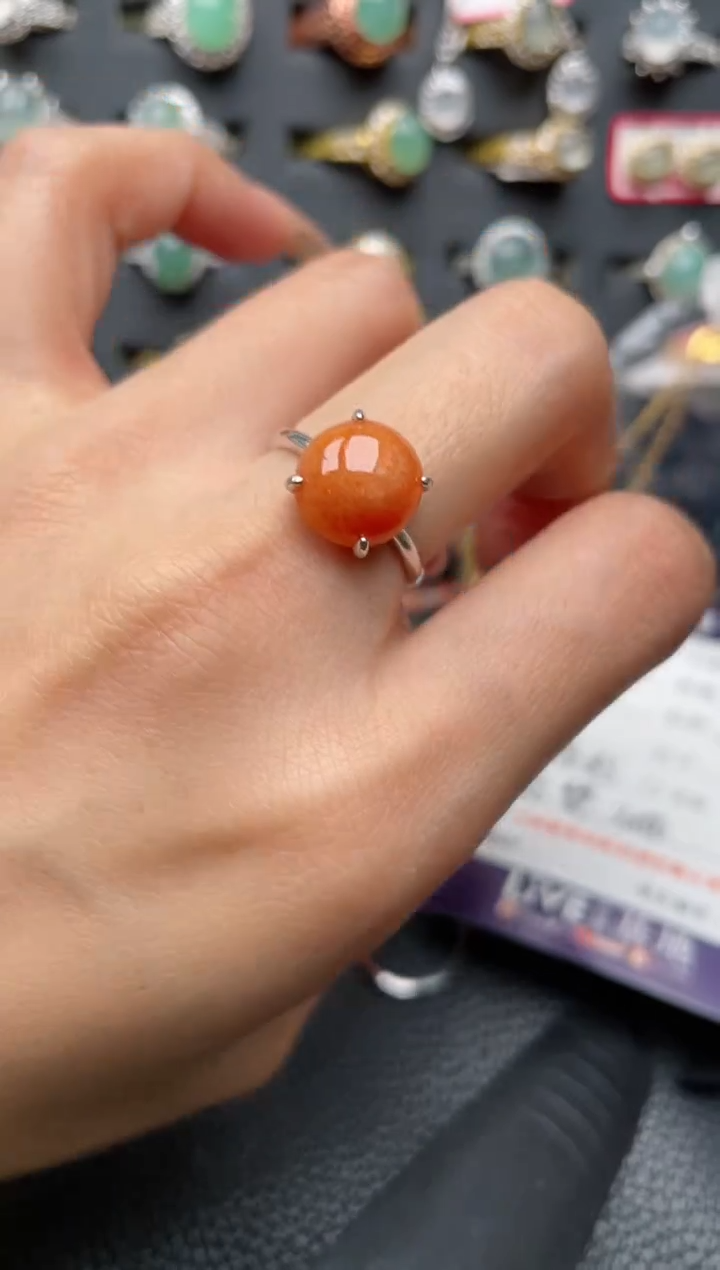 【闪购商品】翡翠戒指银S925镶嵌1111111111  1