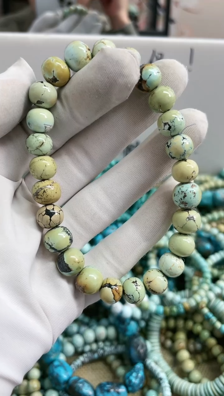 【闪购商品】绿松石珠宝奇石未镶嵌9mm+