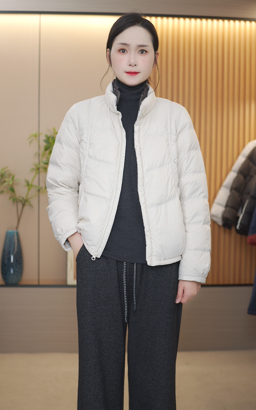 【JIANXI】短款羽绒服女冬季2025新款小个子宽松加厚90白鸭绒外套