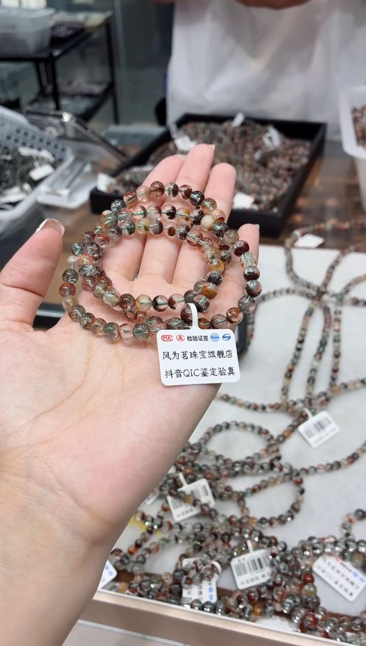 水晶手串未镶嵌L6564四季多圈6mm多样性发一