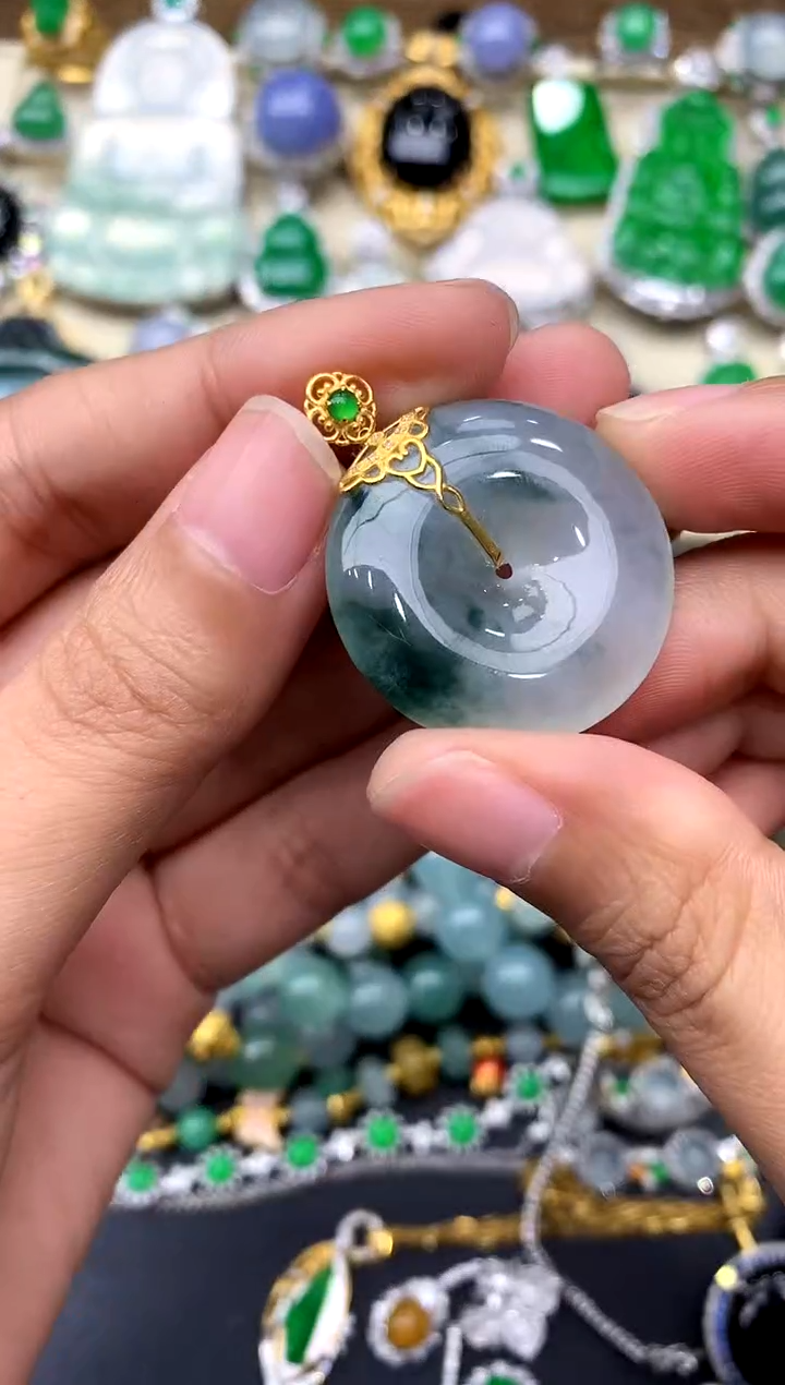 【闪购商品】翡翠颈饰18K金镶嵌238-中国好珍宝