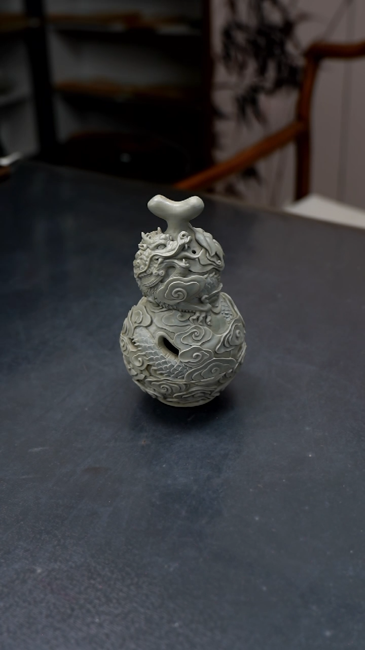 【闪购商品】松花石龙葫芦香炉
