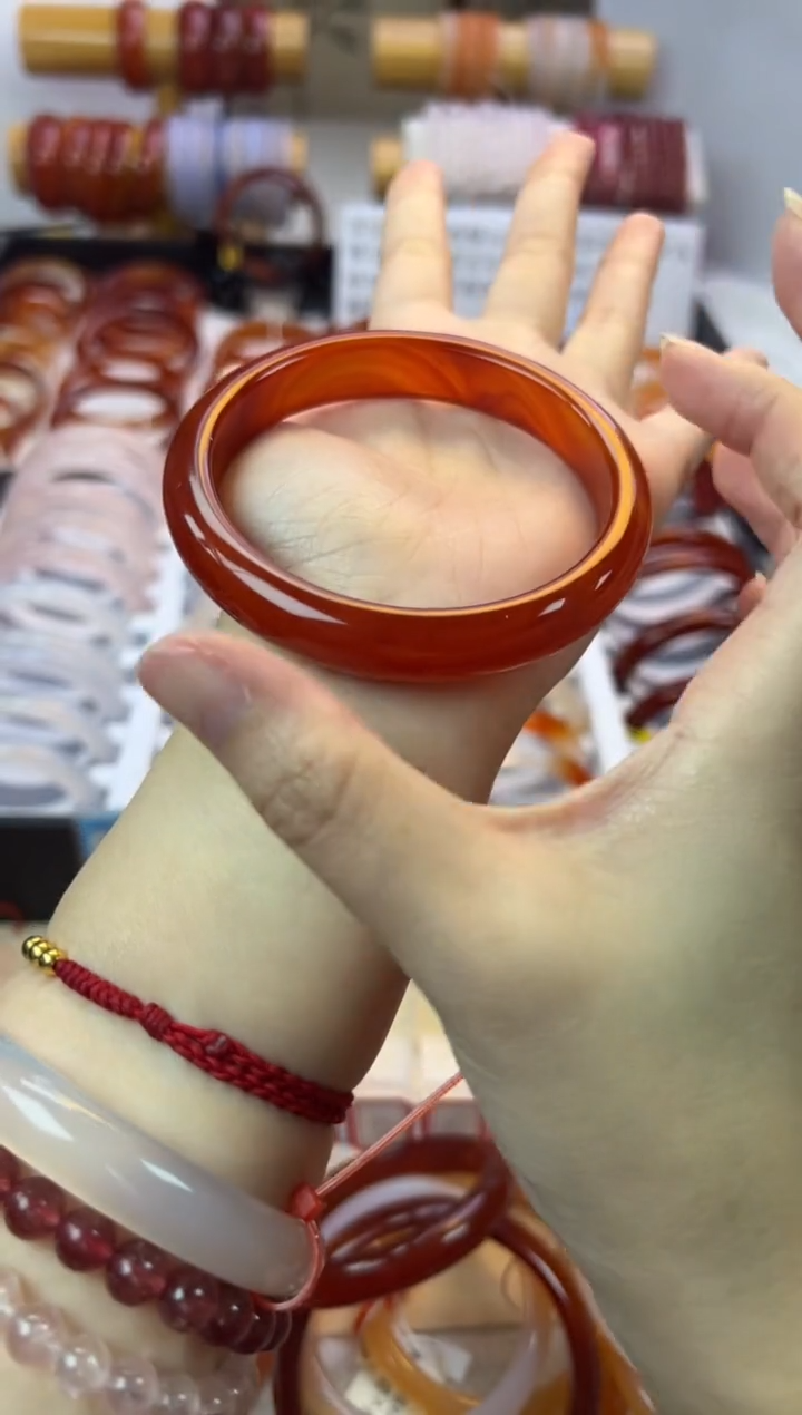 【闪购商品】玛瑙/玉髓手镯未镶嵌【默认微瑕】62