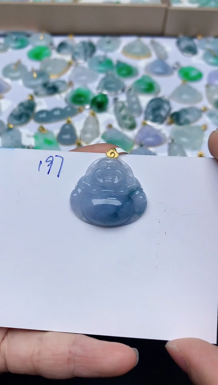 【闪购商品】翡翠颈饰18K金镶嵌天然翡翠A货