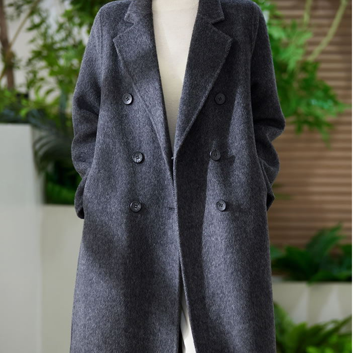 长款毛呢外套毛呢系带大衣呢大衣冬季女韩版SH-930