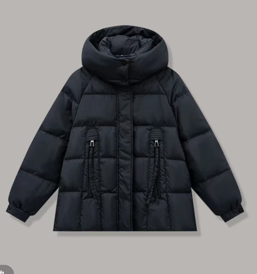 78080短款羽绒服黑色（S衣长63左右）