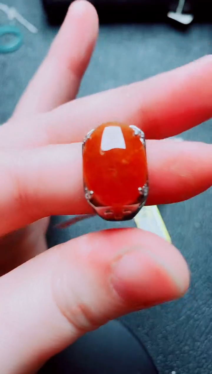 银S925镶嵌戒指翡翠111