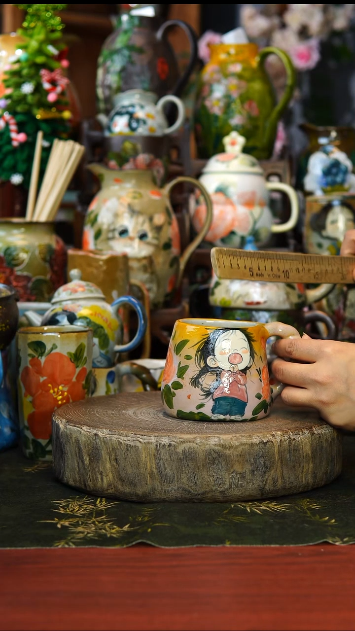 花瓶/杯子/碗46景德镇手工高温釉下彩