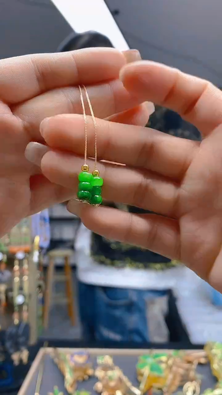 【闪购商品】翡翠耳饰合金198翡翠耳线
