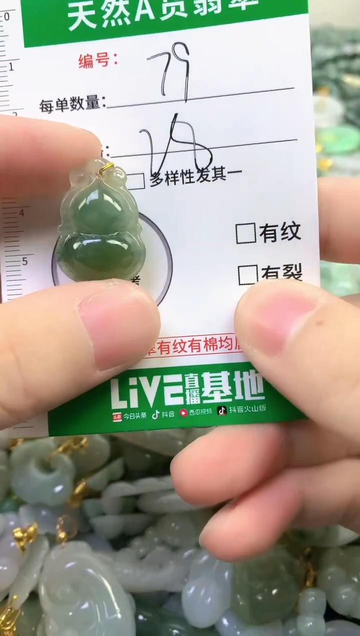 颈饰未镶嵌翡翠纯天然缅甸A货翡翠79