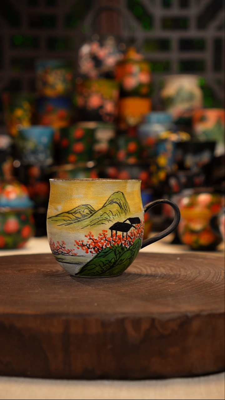 油画    釉下彩   杯子