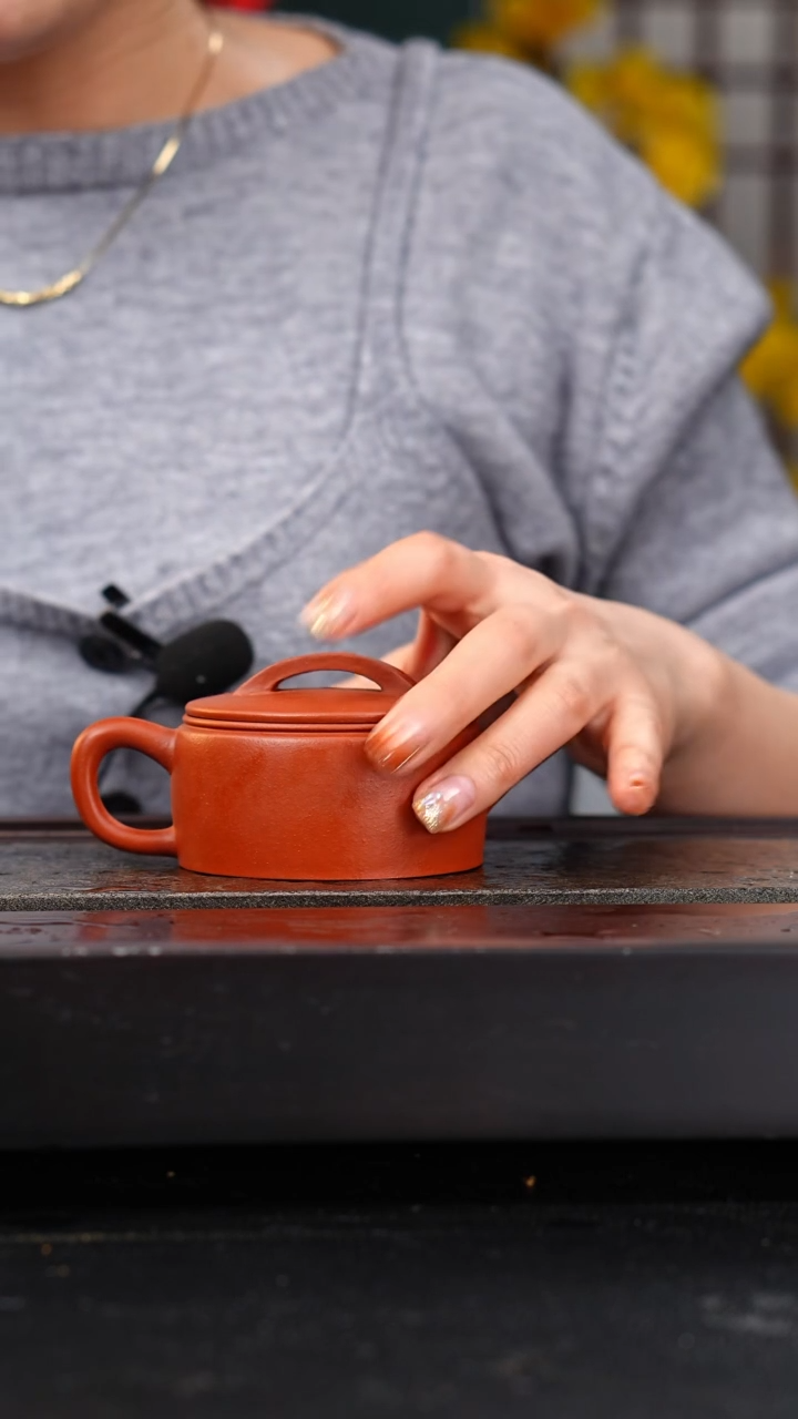 茶壶紫砂微瑕小煤窑朱泥汉瓦150cc吴国仙