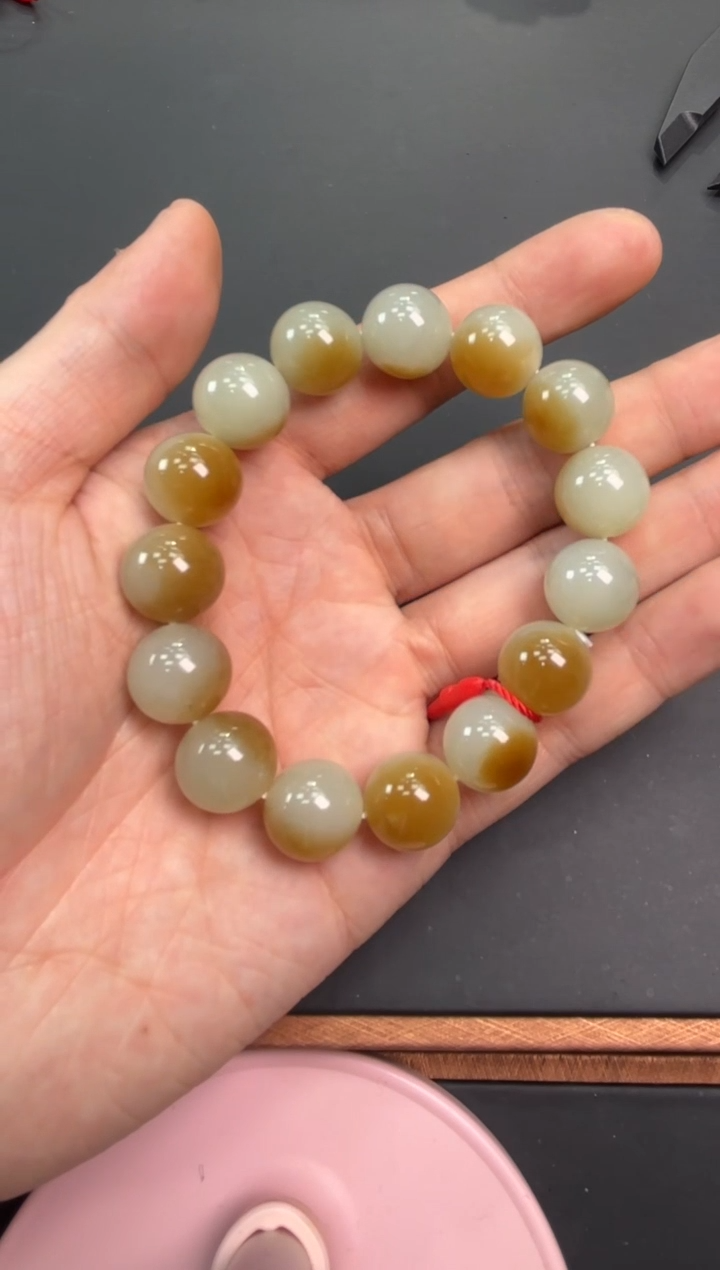 【闪购商品】和田玉手串未镶嵌若羌微色差卡14