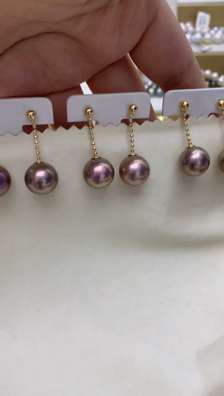 银S925镶嵌耳饰淡水珍珠w20 多样性发其一