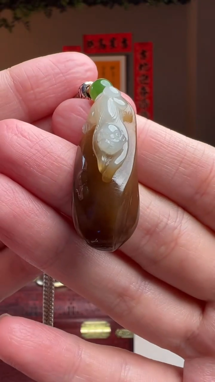 【闪购商品】和田玉颈饰未镶嵌和田玉糖白雕刻件吊坠