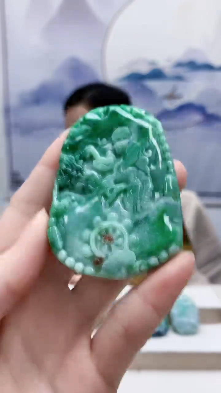 未镶嵌定制翡翠4852ry-毛货挂件229