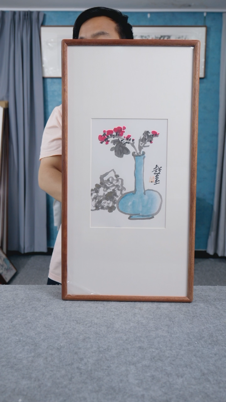 国画郑志超精品小品带框33*66