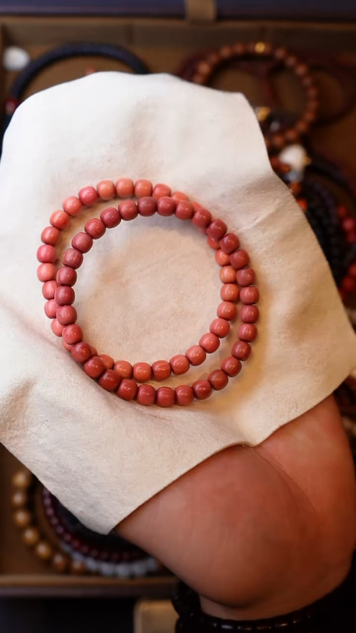 非洲檀香手串/手链粉象7mm