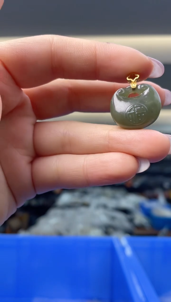 【闪购商品】和田玉`银S925镶嵌（多样性发一件）