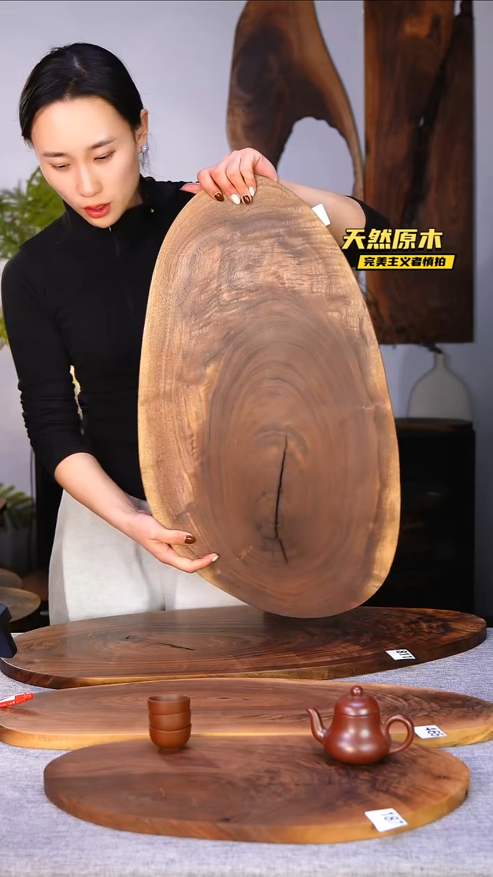 木北美黑胡桃原木.干裂疤结不属于商品质量问题完美主义者慎拍