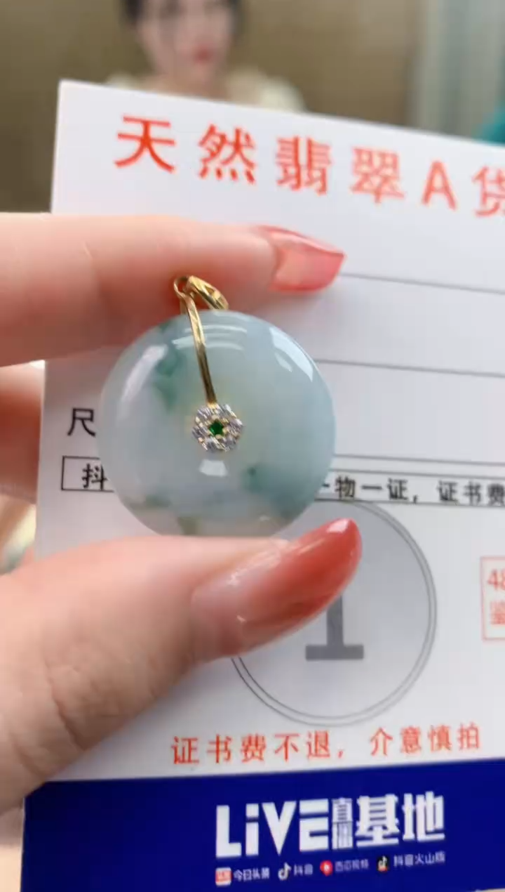 颈饰未镶嵌翡翠天然A货翡翠挂件