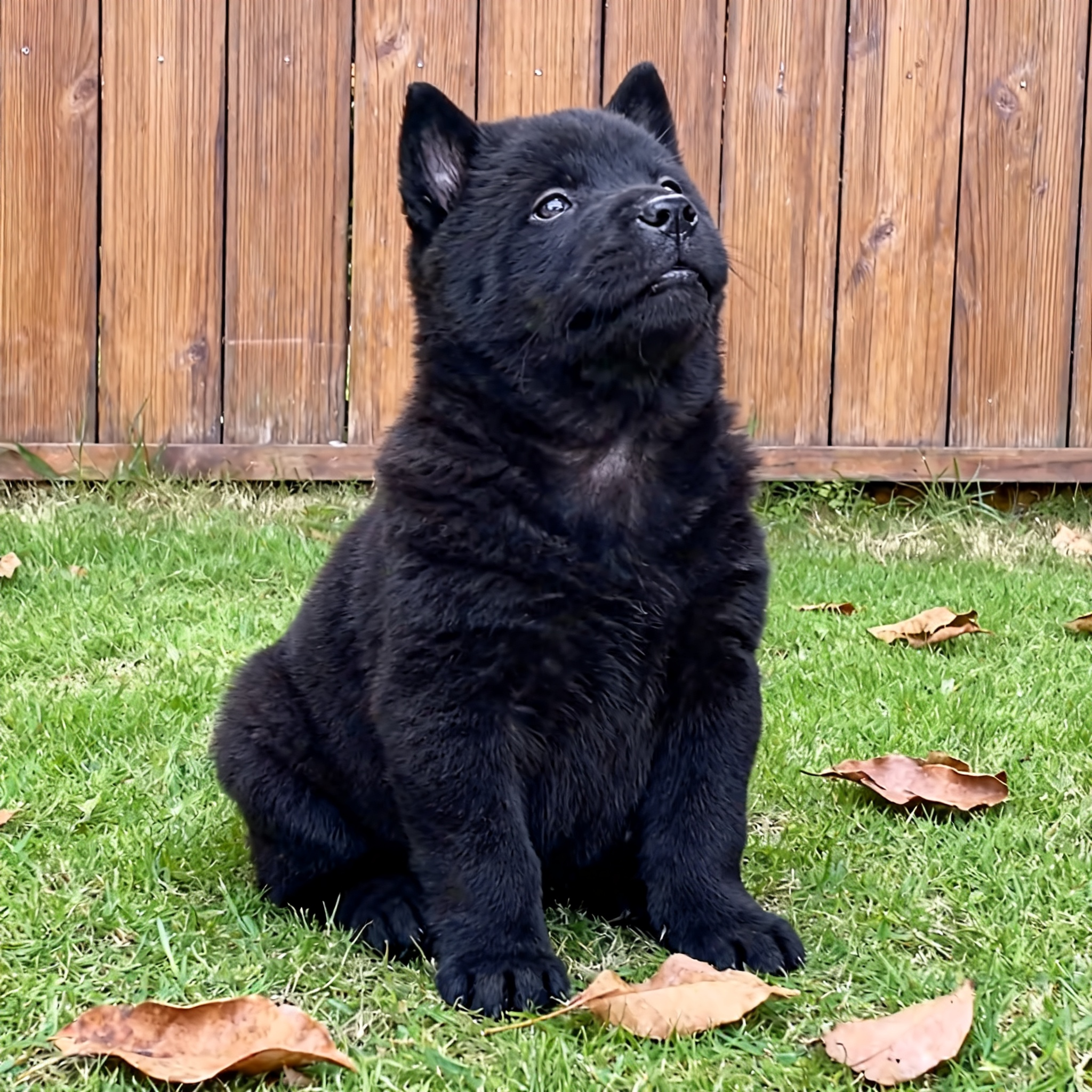 咦五黑犬幼犬广西土猎犬赶山犬狩全黑霸气看门狗猫耳大骨架狗狗听