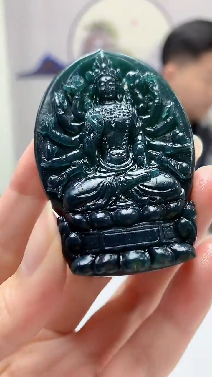 【闪购商品】定制翡翠未镶嵌4917zm-毛货挂件佛212