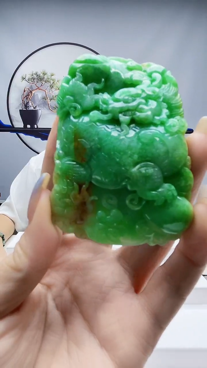 未镶嵌定制翡翠毛货-挂件70