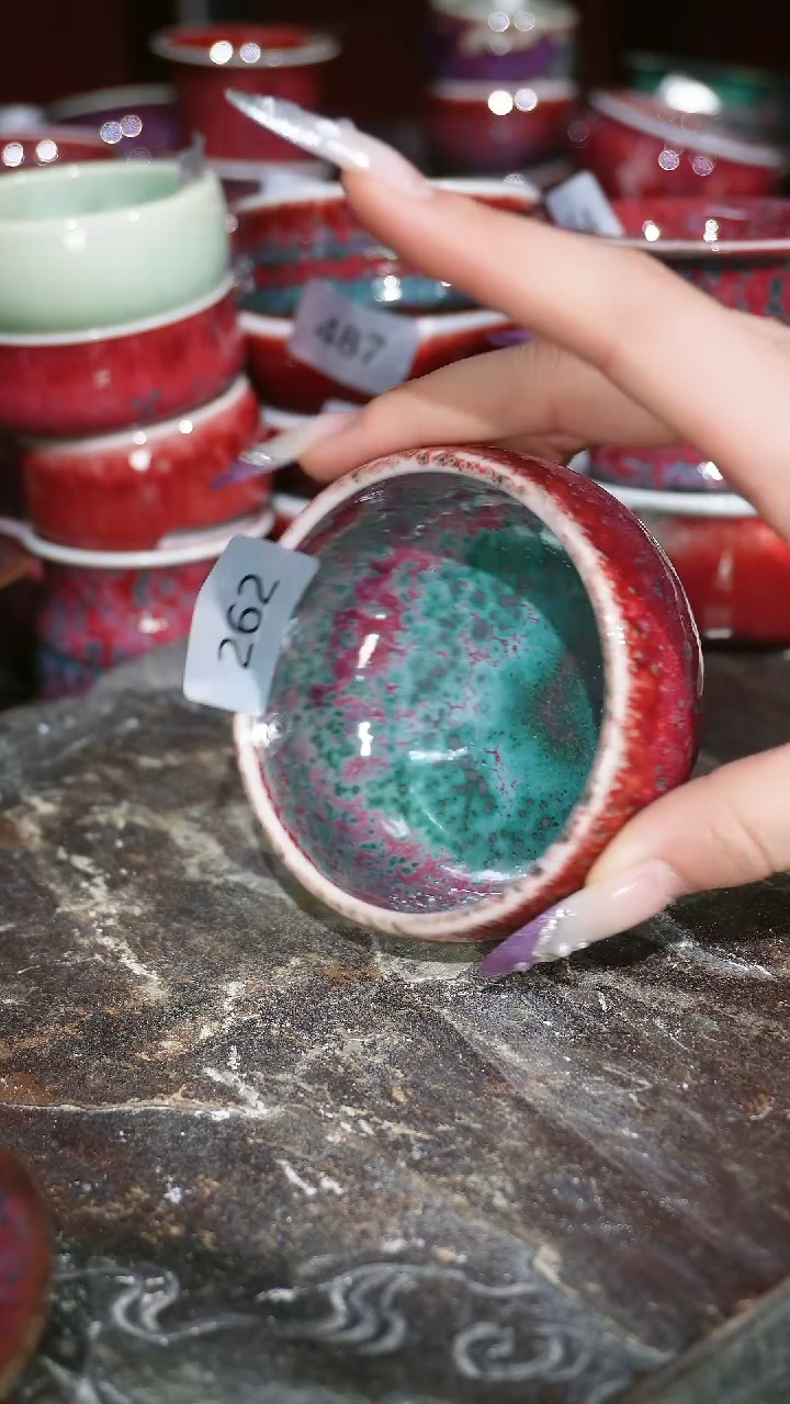 摆件陶精品窑变钧瓷茶器