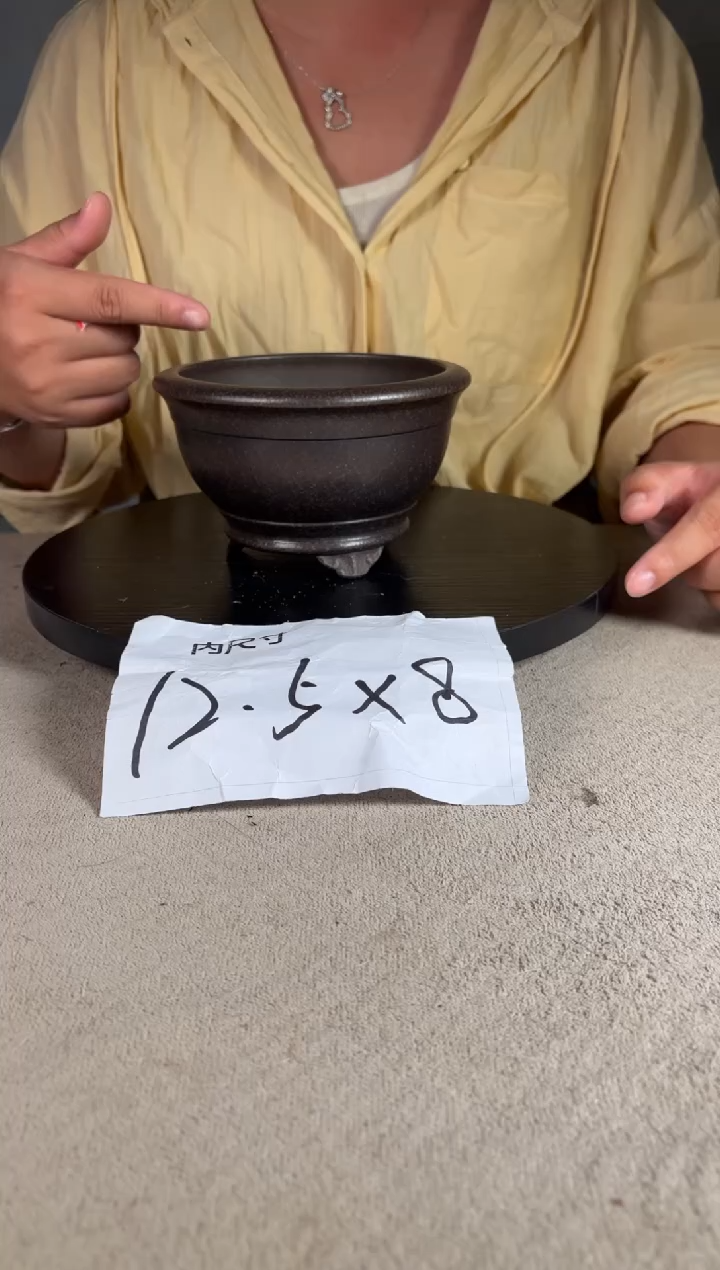 宜兴紫砂花盆小盆
