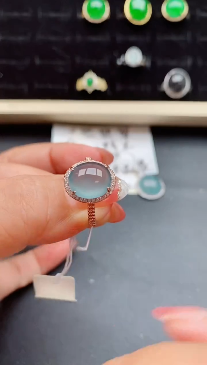 【闪购商品】翡翠戒指银S925镶嵌508550