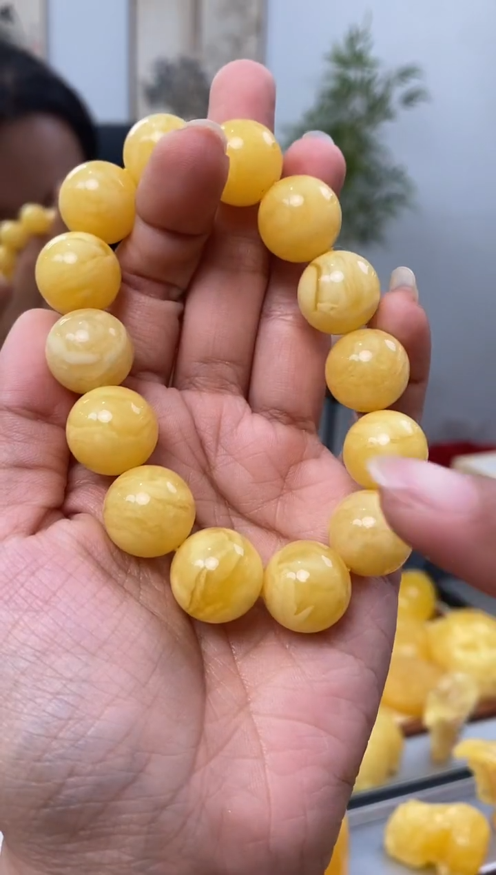 【闪购商品】琥珀裸石未镶嵌天然琥珀蜜蜡手串