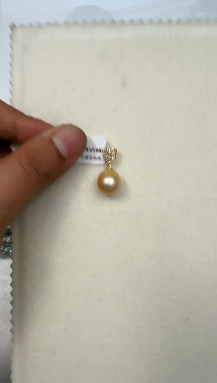 颈饰银S925镶嵌海水珍珠吊坠